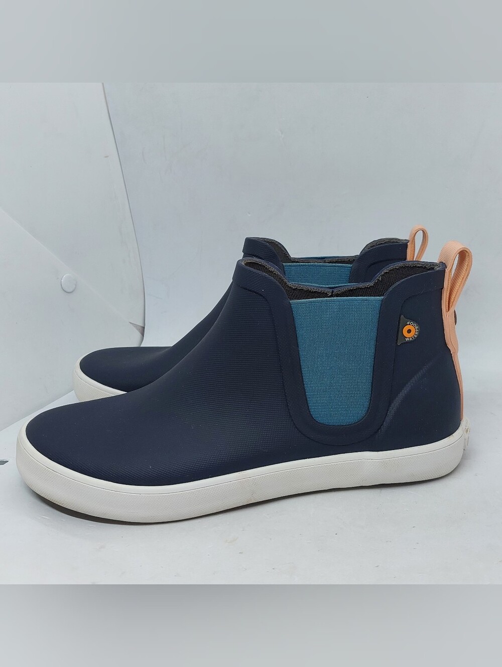 Bogs Bloom Kicker Rain Boots Womens Size 6 Navy Low Top Waterproof Outdoor Shoes